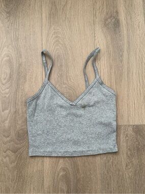 Aritzia Grey Cropped Tank Top